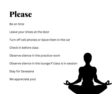 Must Know Yoga Class Rules